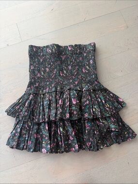 Naomi Skirt - Black with Floral